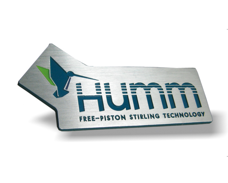 Silver Polished Humm Logo